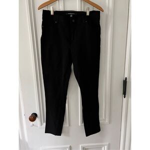 Andrew Marc black crop ankle stretch pants 8